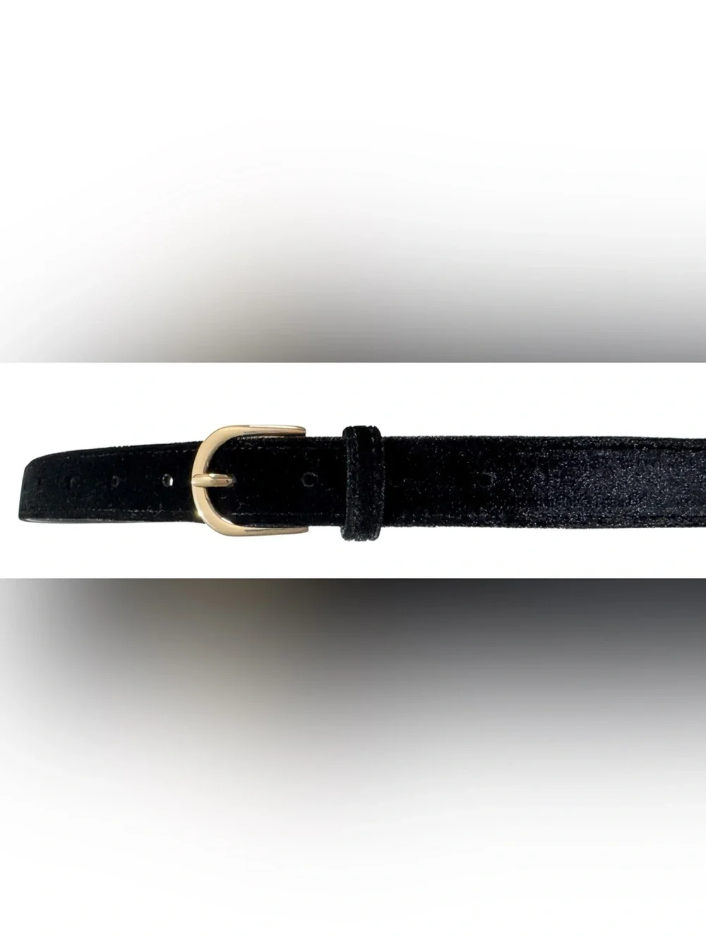 J. Crew Factory Black Velvet Belt Size L/XL NWOT